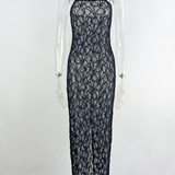 Sling Lace Sheer Slim-fit Sheath Dress
