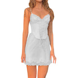 Spring Lace Dress with Sheath Slit and Slim Fit