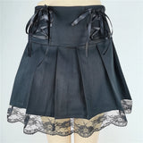 Harajuku Punk Gothic Black High Waist Black Skirts