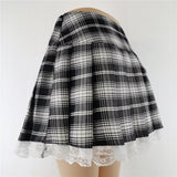 Harajuku Punk Gothic Black High Waist Black Skirts