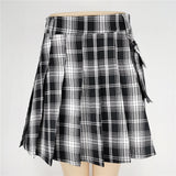Harajuku Punk Gothic Black High Waist Black Skirts