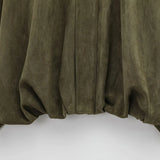 HH Women Brown Green Suede Jacket