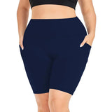 Women's High-Waisted Yoga Shorts Plus