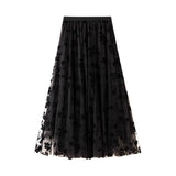 Elegant Floral Women Tulle Skirts