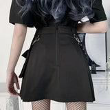 Harajuku Punk Gothic Black High Waist Black Skirts