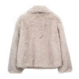 MUJER Faux Fur Coat Plush Fluffy Women's Jacket