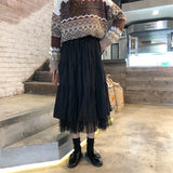 Long Tulle Midi Skirts Womens