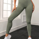 Seamless letter peach yoga pants
