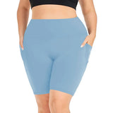 Women's High-Waisted Yoga Shorts Plus