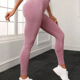 Seamless letter peach yoga pants