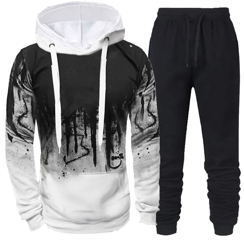 Autumn Winter Trending Tracksuits Men Camouflage Hoodie