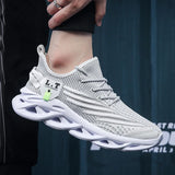 YRZL Men Sports Running Black Jogging Shoes