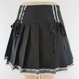 Harajuku Punk Gothic Black High Waist Black Skirts