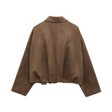 MUJER 2025 Suede Bomber Jackets for Women