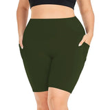 Women's High-Waisted Yoga Shorts Plus