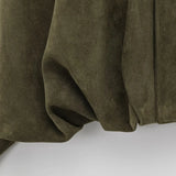 HH Women Brown Green Suede Jacket