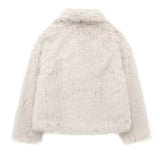 MUJER Faux Fur Coat Plush Fluffy Women's Jacket