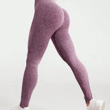 Seamless letter peach yoga pants