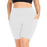 Women's High-Waisted Yoga Shorts Plus
