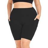 Women's High-Waisted Yoga Shorts Plus