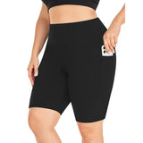 Women's High-Waisted Yoga Shorts Plus