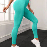 Seamless letter peach yoga pants