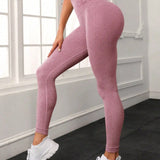 Seamless letter peach yoga pants