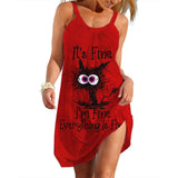 Lady Trend Streetwear Women's A-line Slip Dress