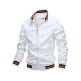 Men Windbreaker Jacket White Casual Jacket