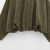 HH Women Brown Green Suede Jacket