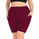 Women's High-Waisted Yoga Shorts Plus