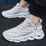 YRZL Men Sports Running Black Jogging Shoes