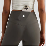 Solid Color Back Waist Pocket High Waist Yoga Legging