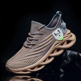 YRZL Men Sports Running Black Jogging Shoes