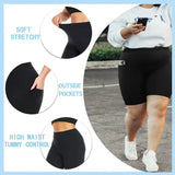 Women's High-Waisted Yoga Shorts Plus