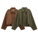 MUJER 2025 Suede Bomber Jackets for Women