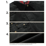 Men's Jackets Spring Flannel Lined Shirt Coat