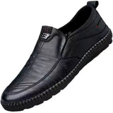 Mens PU Leather Loafers Non Slip Walking Flats