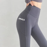 Solid Seamless Leggings With Pocket
