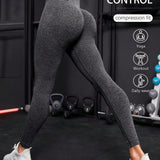 Seamless letter peach yoga pants