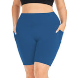 Women's High-Waisted Yoga Shorts Plus