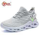 YRZL Men Sports Running Black Jogging Shoes