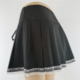 Harajuku Punk Gothic Black High Waist Black Skirts