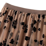 Elegant Floral Women Tulle Skirts