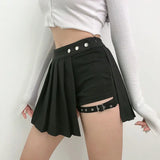 Harajuku Punk Gothic Black High Waist Black Skirts