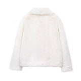 MUJER Faux Fur Coat Plush Fluffy Women's Jacket