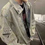 Men's Jeans Jacket Autumn Vintage Washed