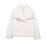 MUJER Faux Fur Coat Plush Fluffy Women's Jacket