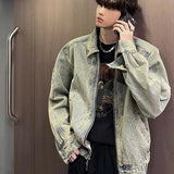 Men's Jeans Jacket Autumn Vintage Washed