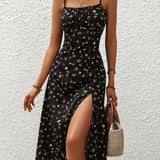 2024 Women Floral Print Spaghetti Straps